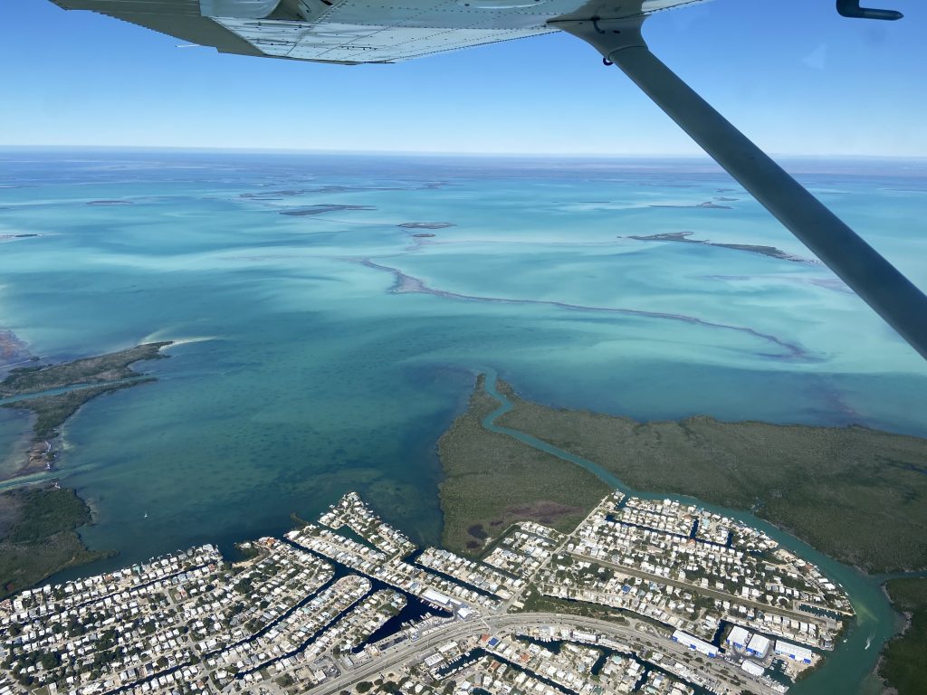 Plane flying over Florida