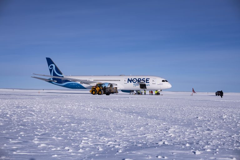 Norse plane getting ready for takeoff