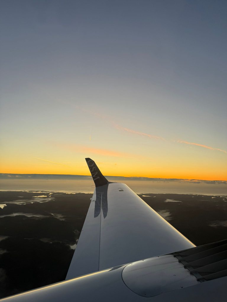 OSM diamond 42 flying during sundown