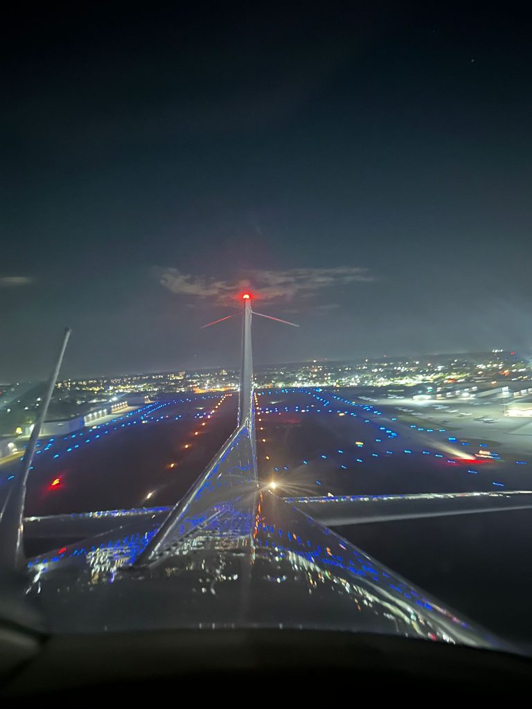 Cessna taking off during night